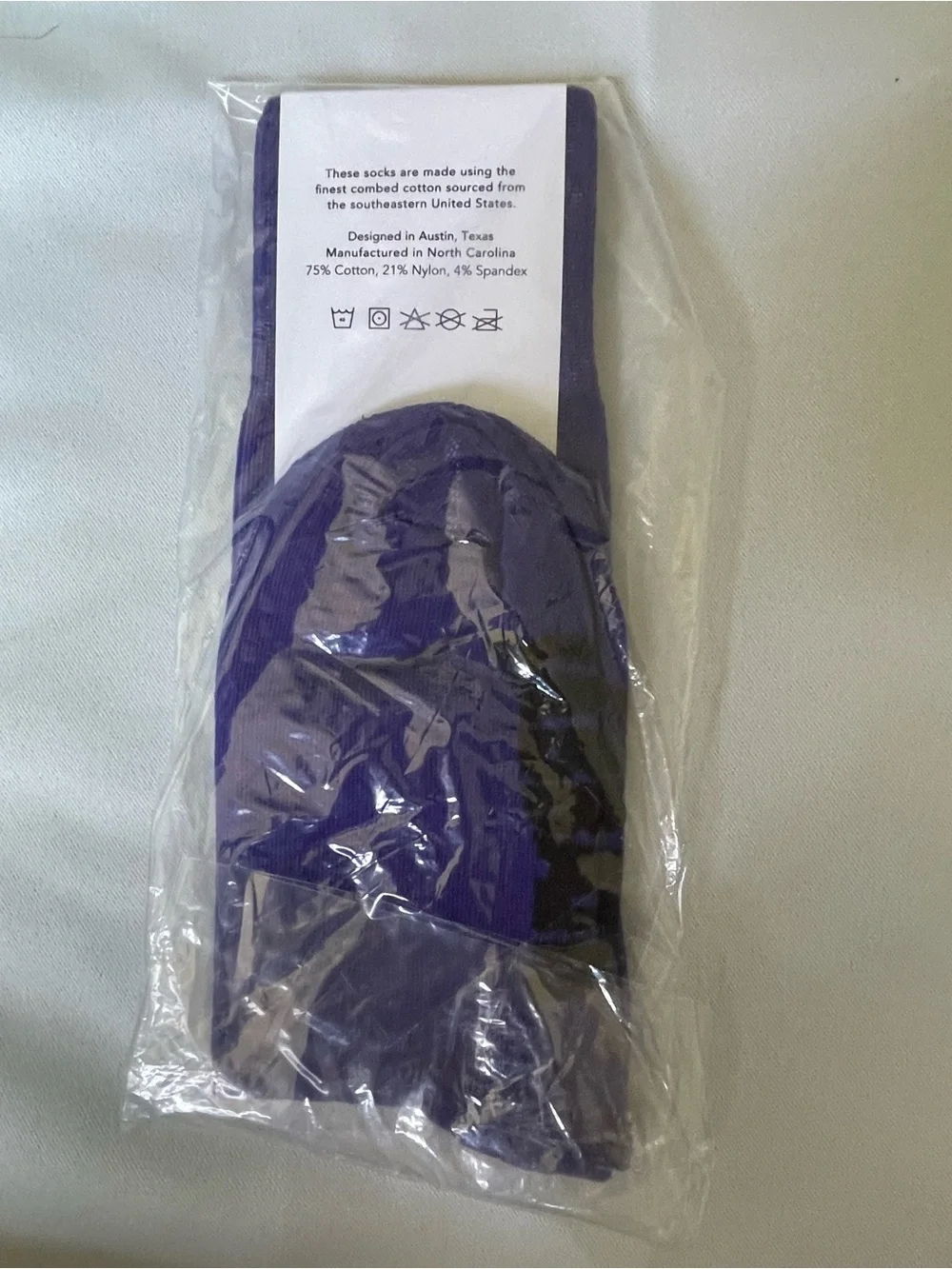 Black Sabbath Purple Crew Socks Henry Logo Cotton Blend Made in USA New